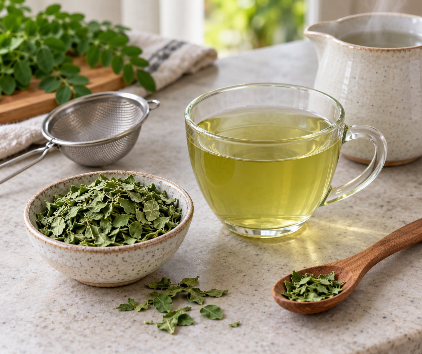 how to make moringa tea at home