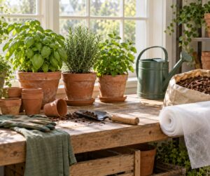 how to overwinter tender herbs