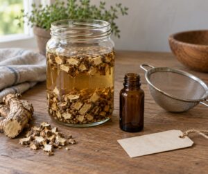 how to make a tincture with dried roots