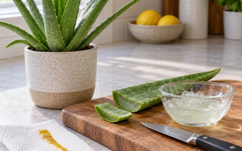 How to Harvest Aloe Gel Safely from Your Own Plant (2026)