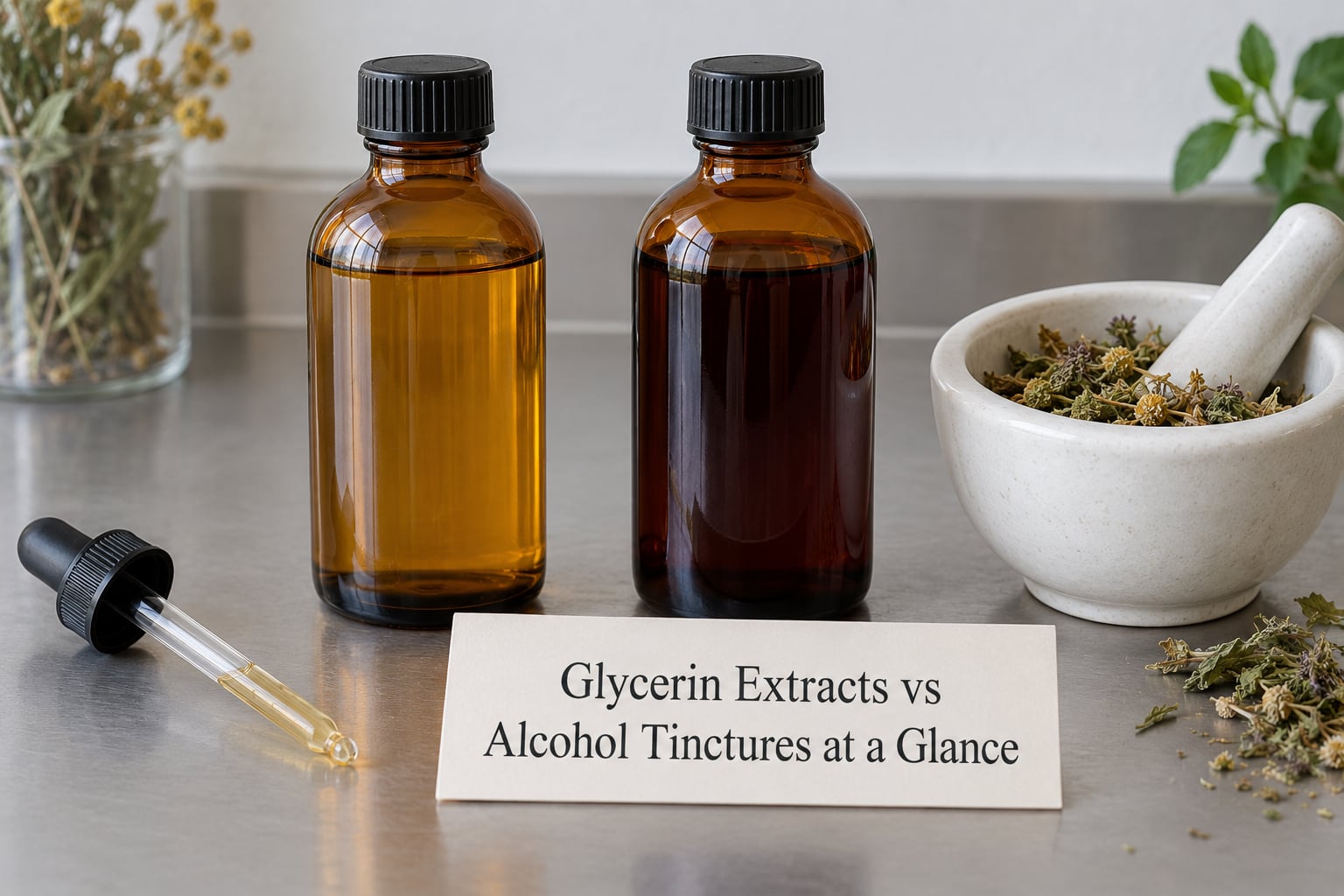 Glycerin Extracts vs Alcohol Tinctures at a Glance