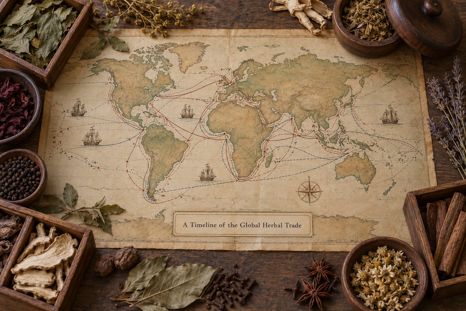 A Timeline of the Global Herbal Trade
