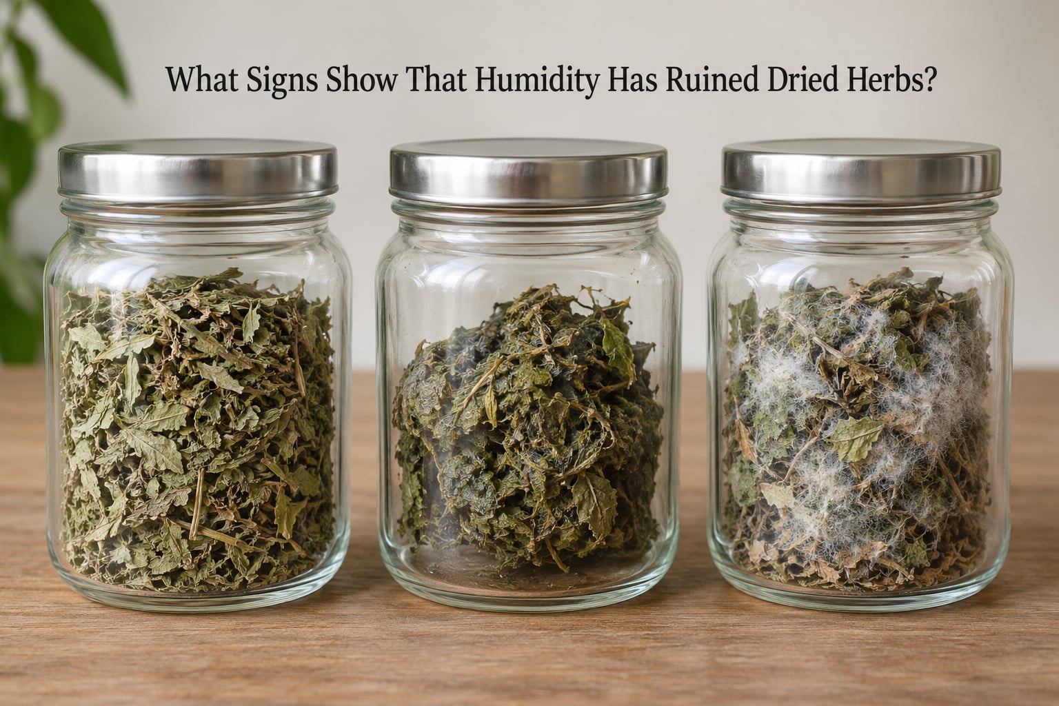 What Signs Show That Humidity Has Ruined Dried Herbs?