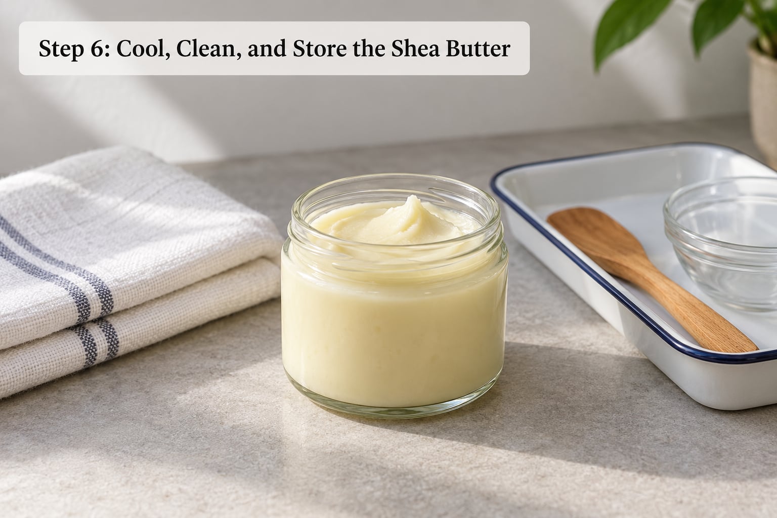 Step 6: Cool, Clean, and Store the Shea Butter