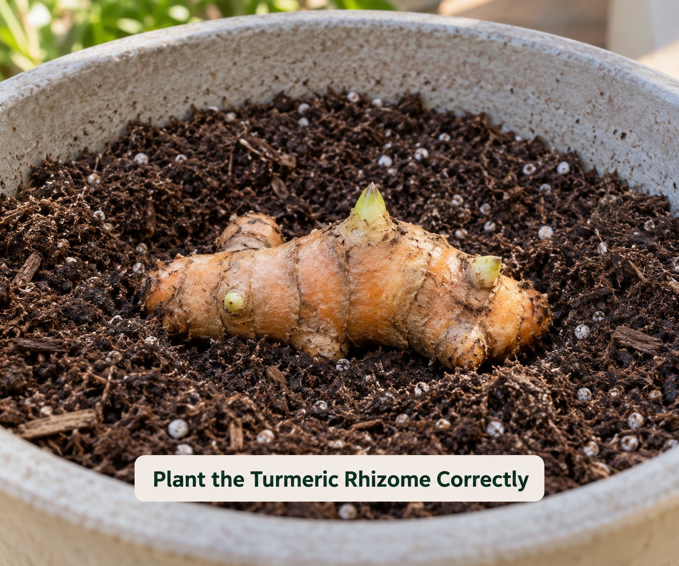 Plant the Turmeric Rhizome Correctly