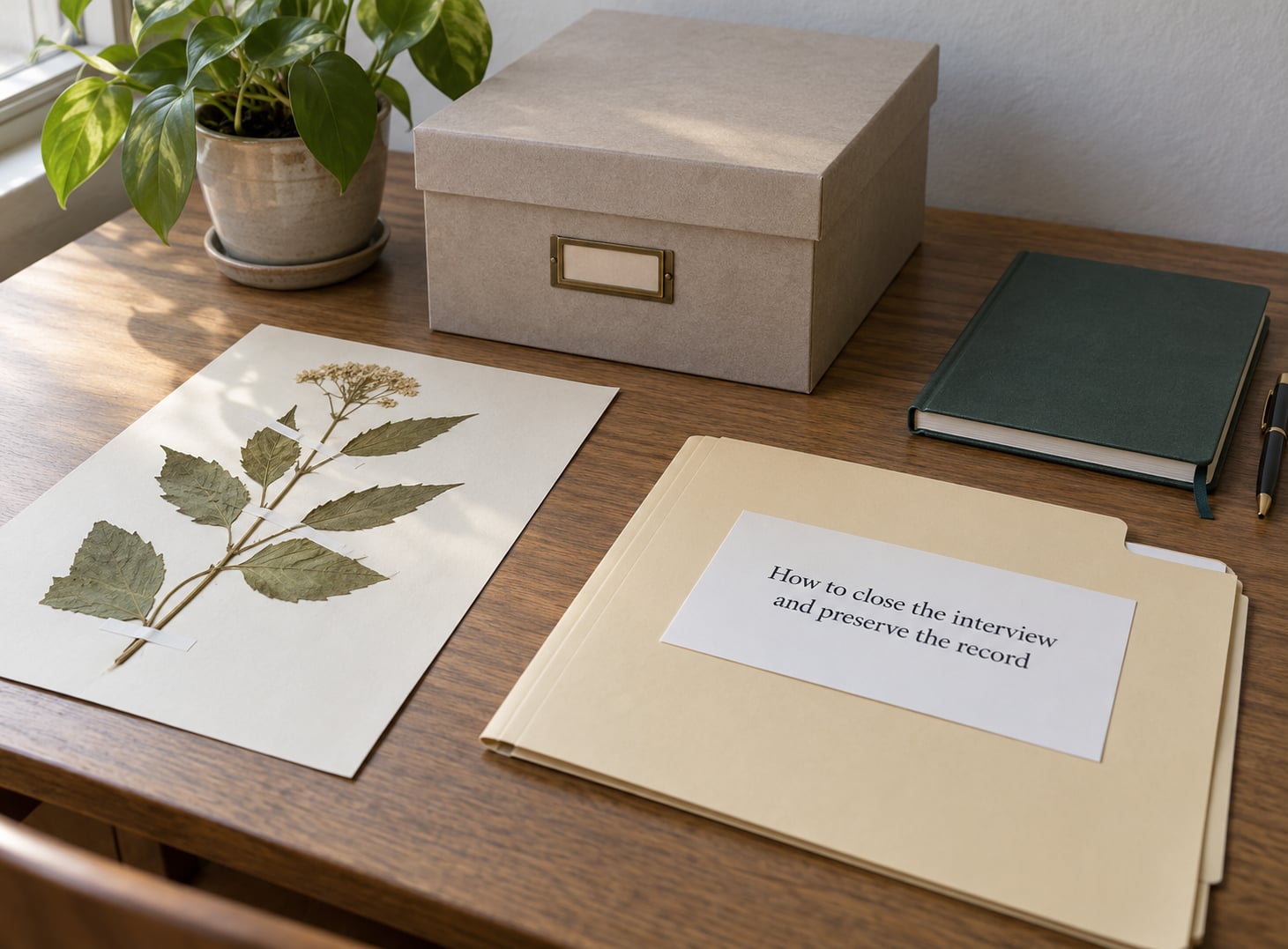 How to close the interview and preserve the record