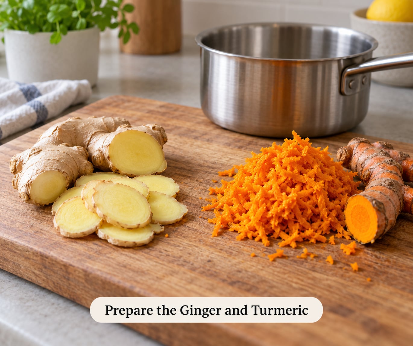 Prepare the Ginger and Turmeric