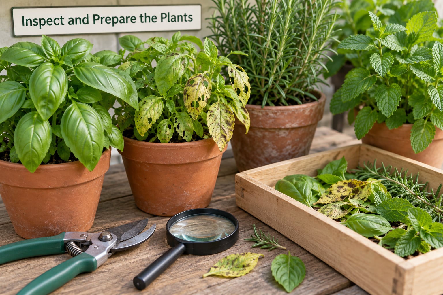 Inspect and Prepare the Plants