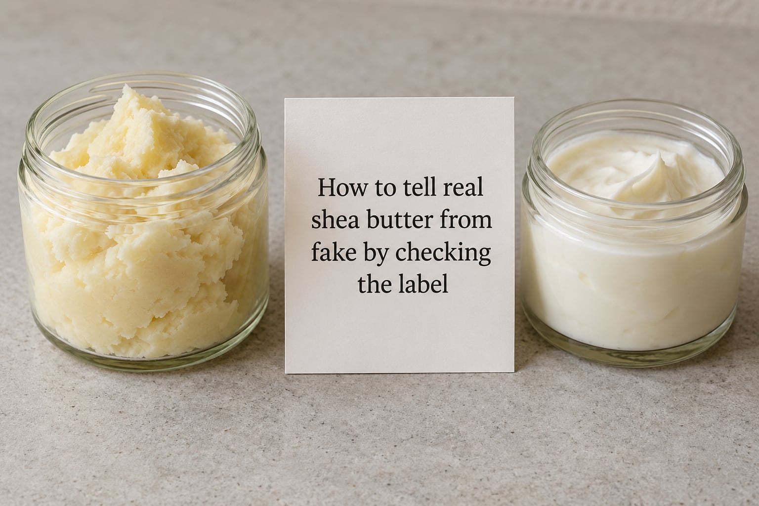 How to tell real shea butter from fake by checking the label