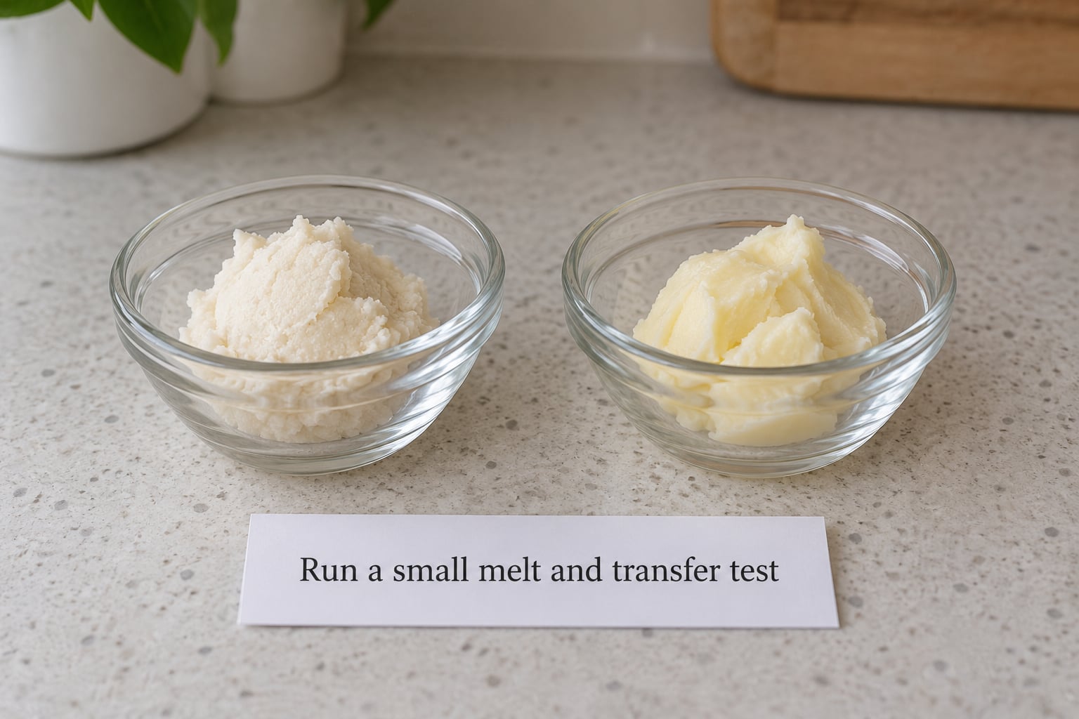 Run a small melt and transfer test