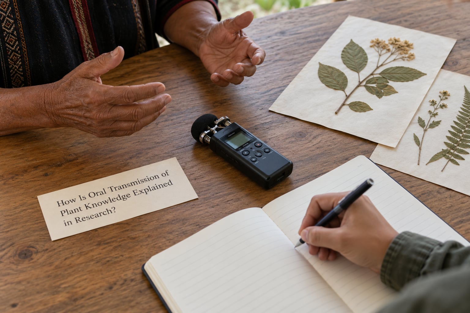 How Is Oral Transmission of Plant Knowledge Explained in Research?