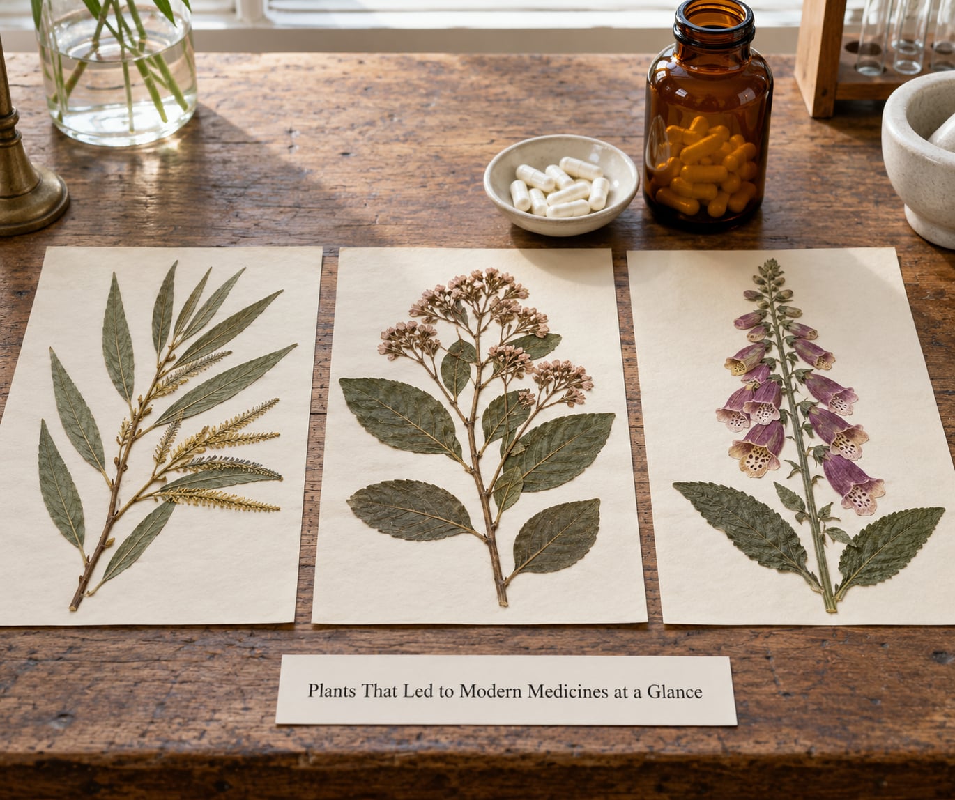 Plants That Led to Modern Medicines at a Glance