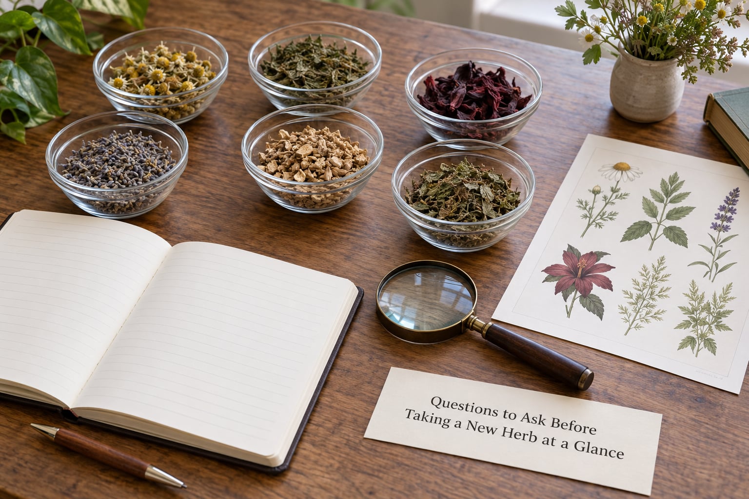 Questions to Ask Before Taking a New Herb at a Glance