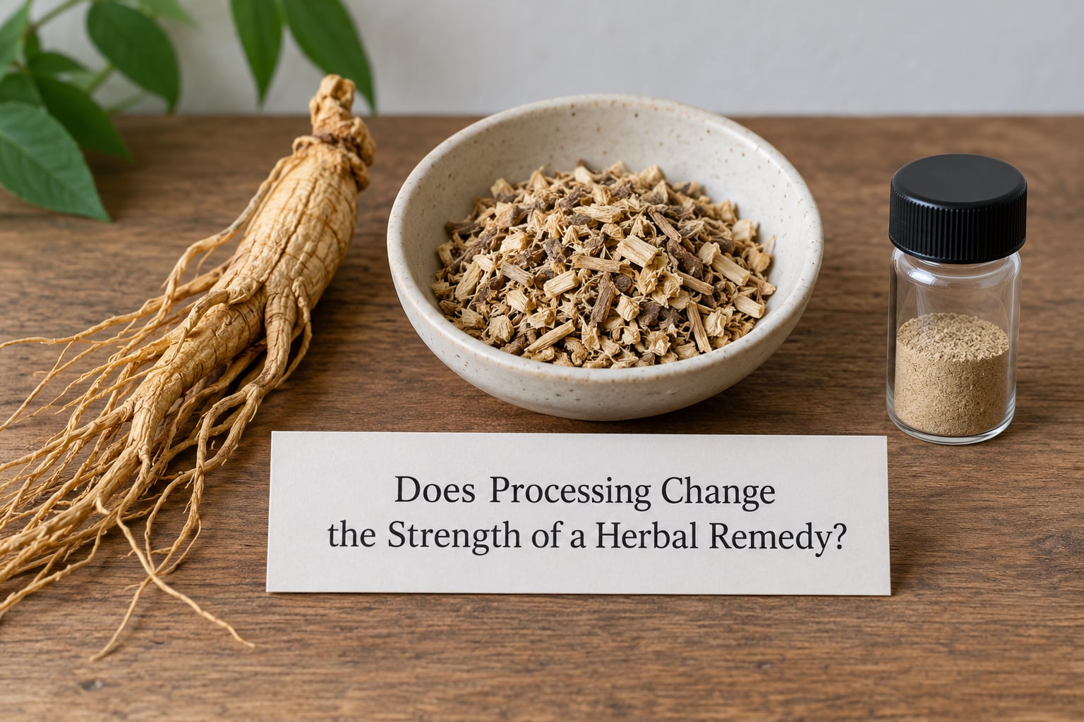 Does Processing Change the Strength of a Herbal Remedy?