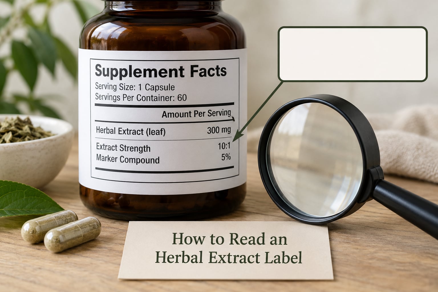 How to Read an Herbal Extract Label
