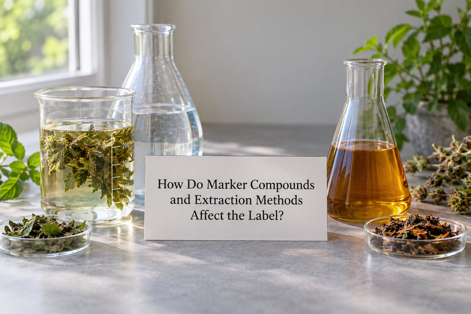 How Do Marker Compounds and Extraction Methods Affect the Label?