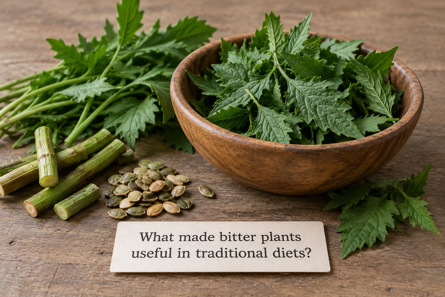 What made bitter plants useful in traditional diets?