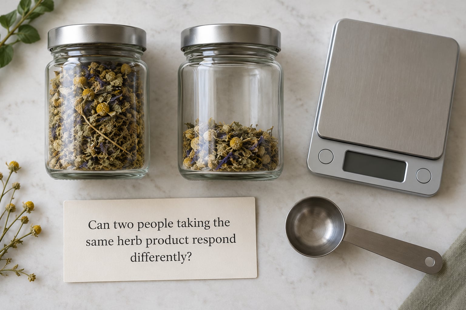 Can two people taking the same herb product respond differently?