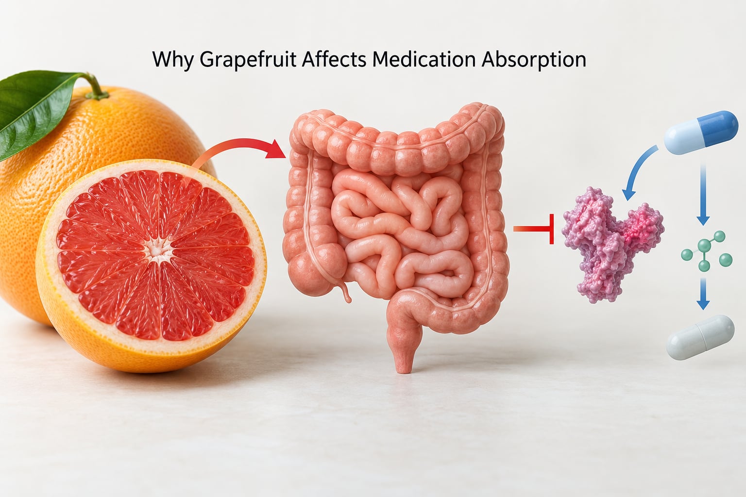 Why Grapefruit Affects Medication Absorption
