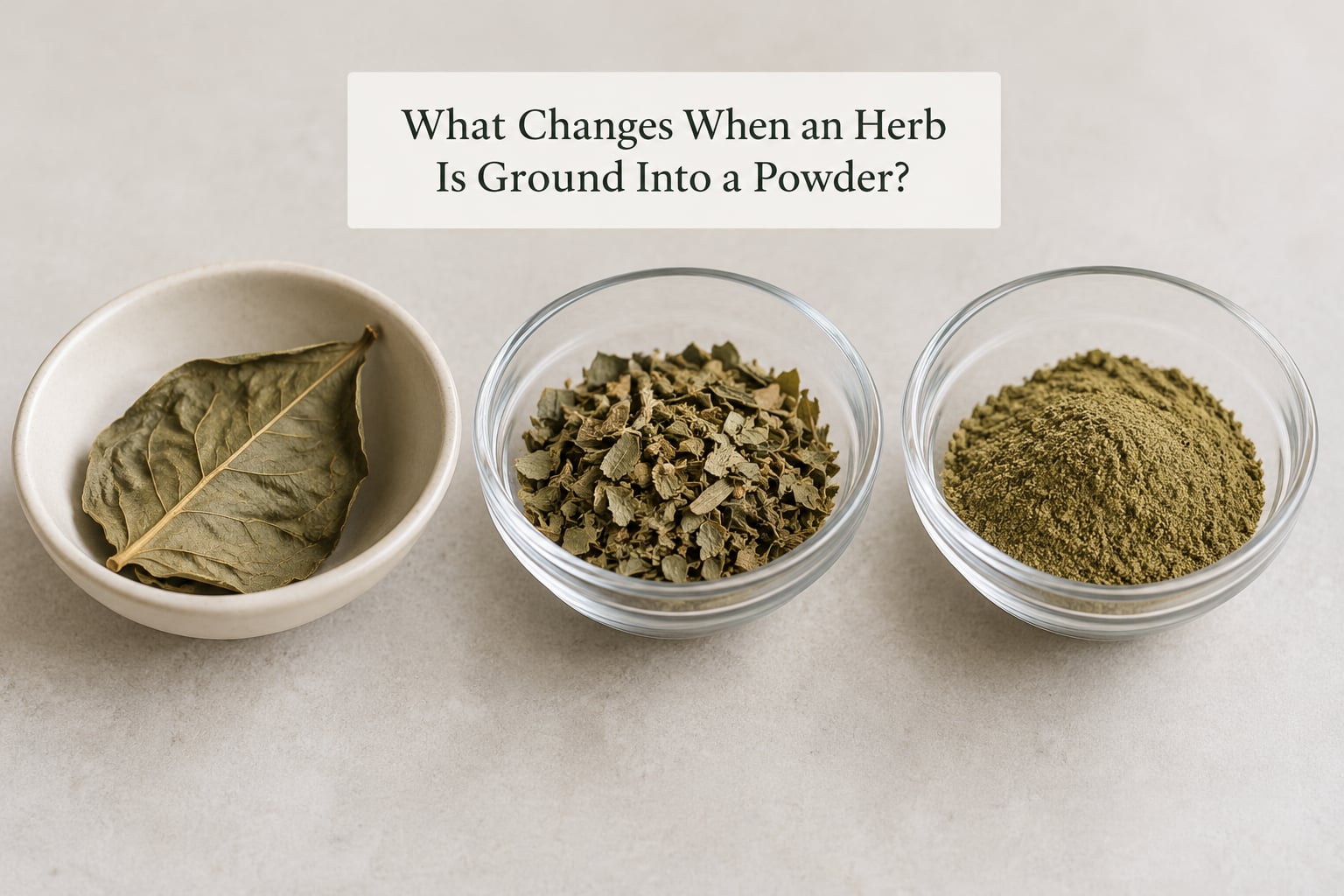 What Changes When an Herb Is Ground Into a Powder?